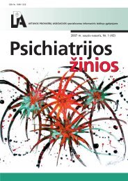 psichiatrijos zinios 2007_1_SPAUDAI.pmd - Lietuvos psichiatrÅ³ ...