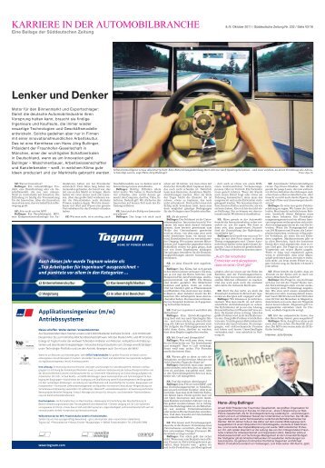 Karriere in der Automobilbranche - Süddeutsche Zeitung