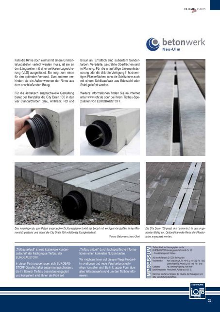 Tiefbau aktuell - Baustoff Dietrich GmbH & Co KG