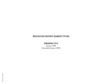 watani kd money market fund prospectus - National Bank of Kuwait