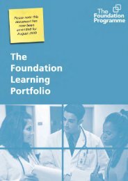 Foundation Learning e-Portfolio - Wales Deanery