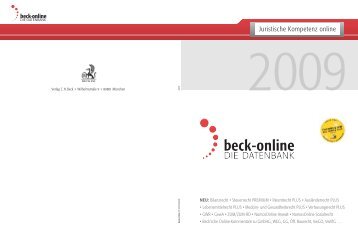 Juristische Kompetenz online - Verlag C. H. Beck oHG