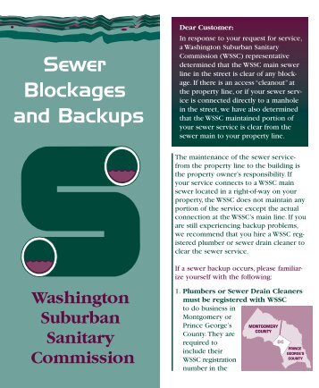 Sewer Blockages and Backups - Washington Suburban Sanitary ...