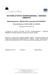 Determina Approvazione Short Lists (pdf 273Kb) - Comune di Ferrara