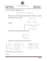 Econometrics II Problem Set 7 44709 â Group 2 (SOLUTIONS)