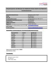 Ansprechpartner und Adressen der Stadtwerke ...