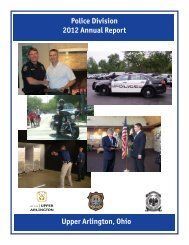 Upper Arlington, Ohio Police Division 2012 Annual Report