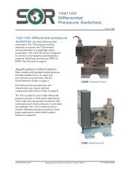 102/103 Differential Pressure Switches (Form CAT388) - SOR Inc.