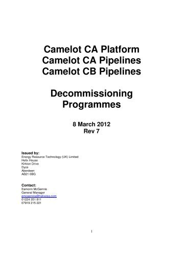 Camelot Decommissioning Plan Rev 7 - Helix Energy Solutions