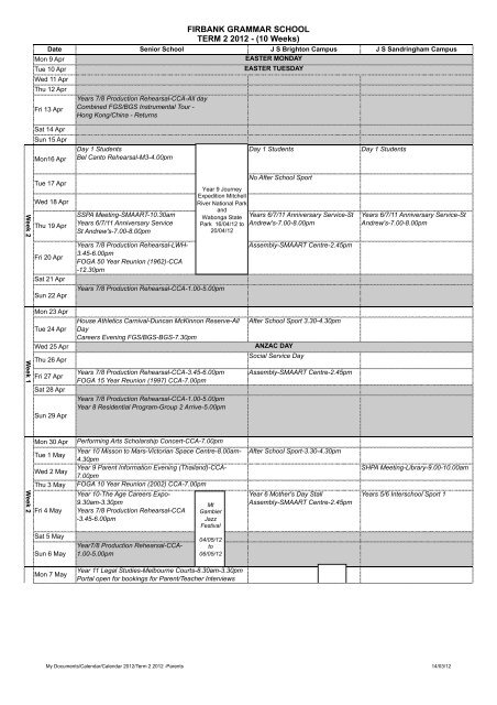 Term 2 2012.xlsx - Firbank Grammar School