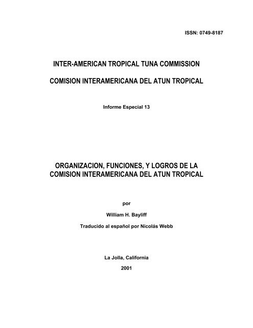 inter-american tropical tuna commission comision - ComisiÃƒÂ³n ...