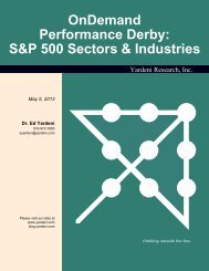 OnDemand Performance Derby: S&P 500 Sectors & Industries