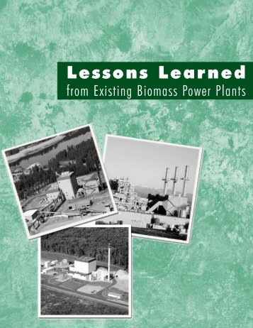 Lessons Learned from Existing Biomass Power Plants - NREL