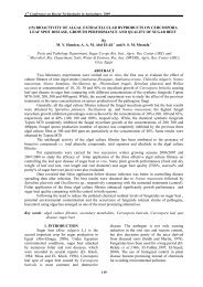 bioactivity of algal extracellular byproducts on cercospora leaf spot ...