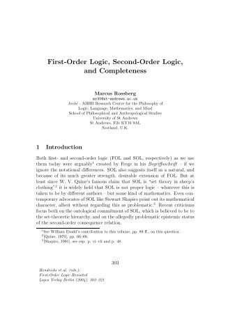 First-Order Logic, Second-Order Logic, and Completeness