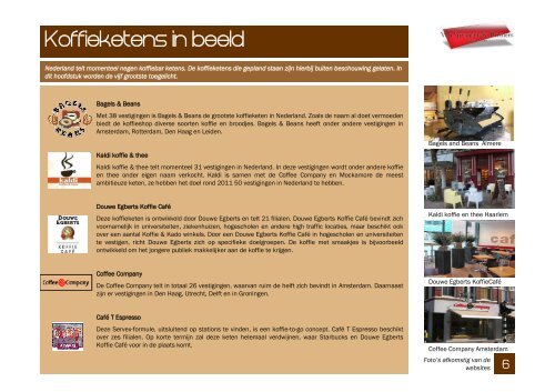 Brancheprofiel de Koffiebar in beeld 2009 - Van Spronsen en Partners