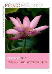 Download the Pelvic Pain e-Booklet - Dr Susan Evans