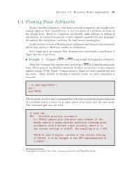 1.4 Floating Point Arithmetic