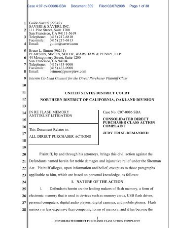 Consolidated Class Action Complaint - Hausfeld LLP