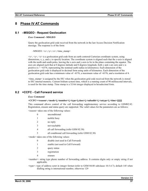 ISU AT Command Reference