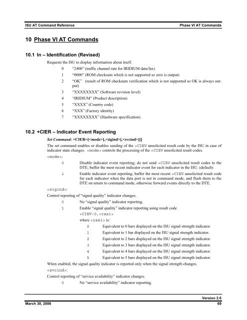 ISU AT Command Reference