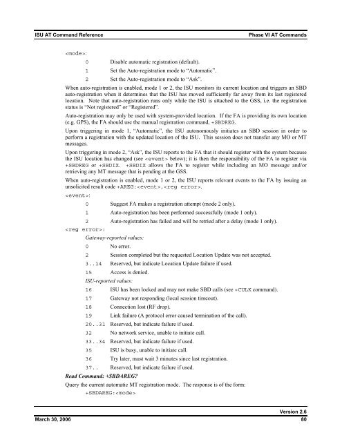 ISU AT Command Reference