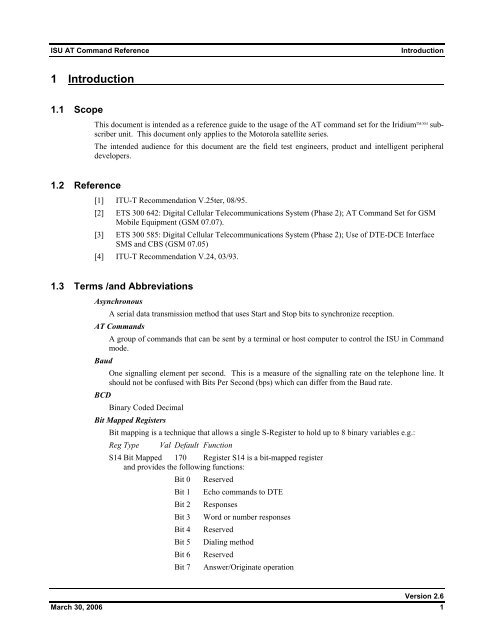 ISU AT Command Reference