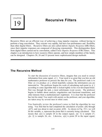 Recursive Filters