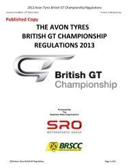 the avon tyres british gt championship regulations 2013