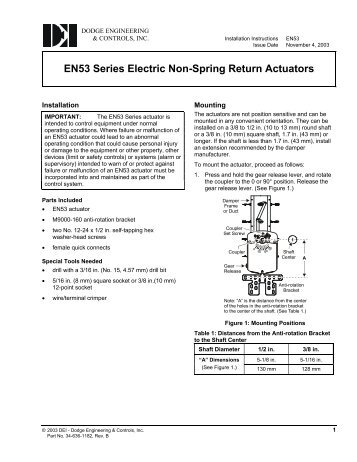 Type B - EN53 Installation Instructions - Dodge Engineering ...