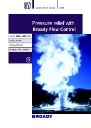 Pressure relief with - Broady Valves Limited