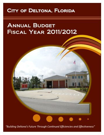 Annual Budget Fiscal Year 2011/2012 - City of Deltona, Florida