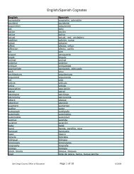 English-Spanish Cognates