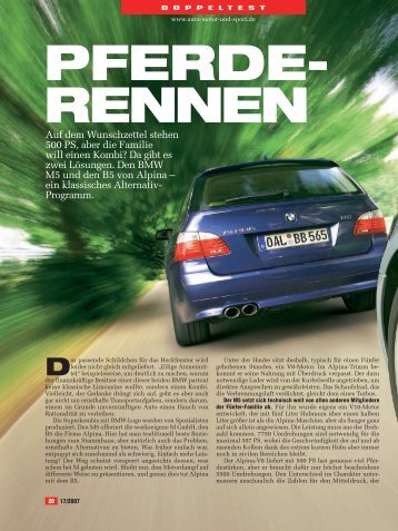 Doppeltest: Pferde-Rennen - BMW Alpina