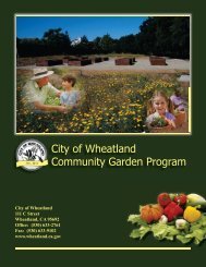 City of Wheatland Community Garden Program