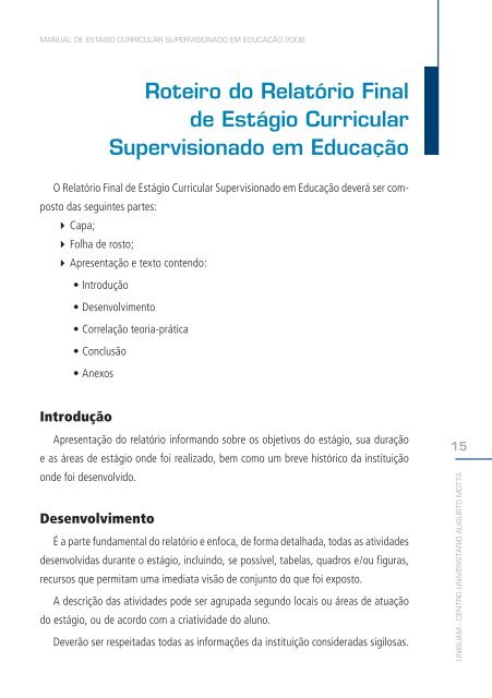 Manual de EstÃ¡gio Curricular Supervisionado em ... - Unisuam