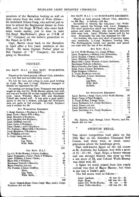 HLI Chronicle 1914 - The Royal Highland Fusiliers