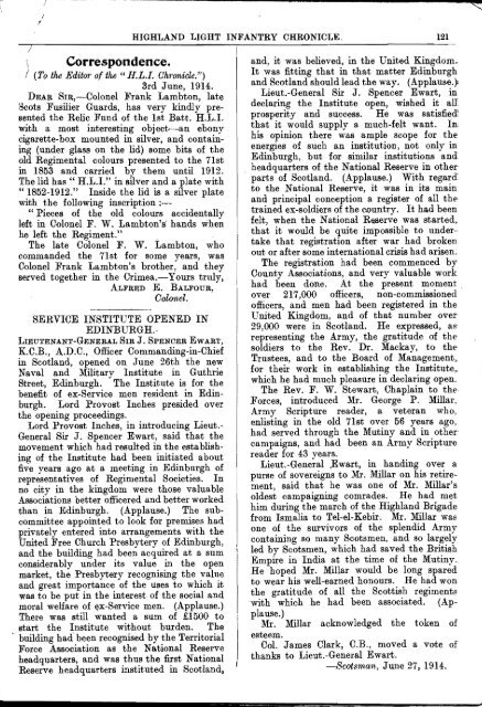 HLI Chronicle 1914 - The Royal Highland Fusiliers