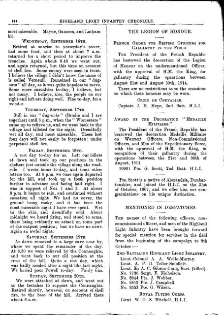 HLI Chronicle 1914 - The Royal Highland Fusiliers