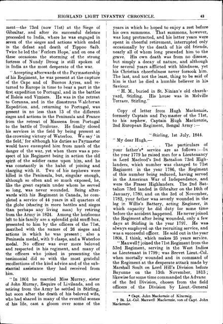 HLI Chronicle 1914 - The Royal Highland Fusiliers