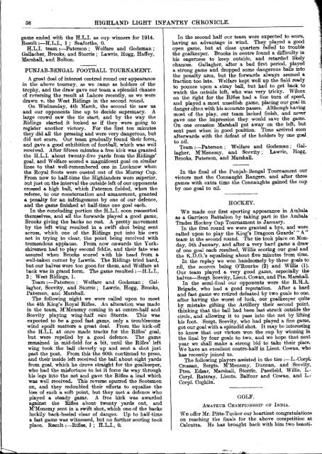 HLI Chronicle 1914 - The Royal Highland Fusiliers