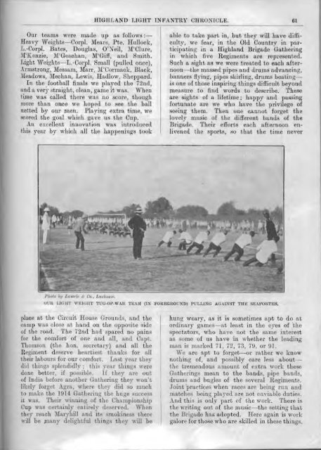 HLI Chronicle 1914 - The Royal Highland Fusiliers