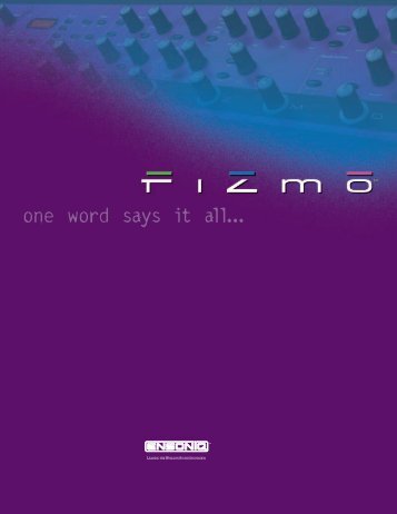Original Fizmo Sales Sheet (PDF) - Ugo Audio