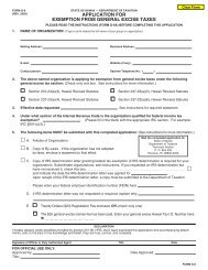 Form G-6 Rev. 2005, Application for Exemption From General ...