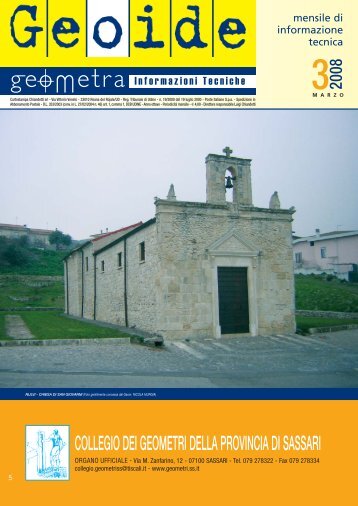 marzo 2008 - Collegio dei Geometri della provincia di Sassari