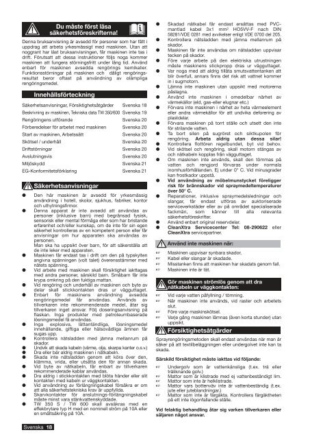 Mode d'emploi - Cleanfix AG