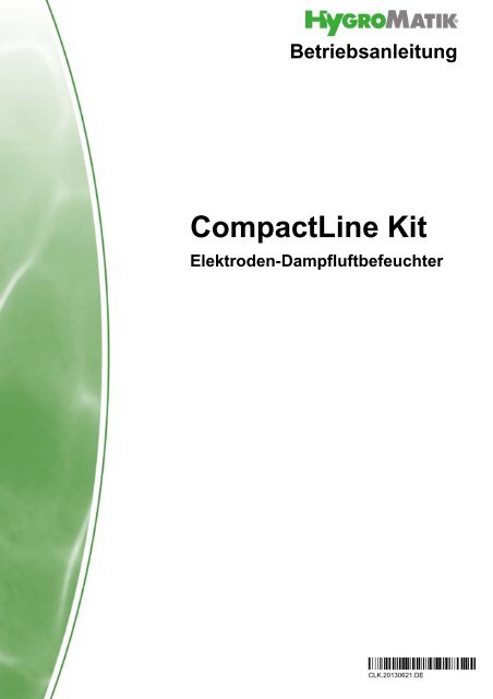 CompactLine Kit Betriebsanleitung - HygroMatik