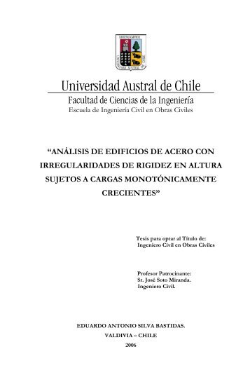 Memoria de TÃ­tulo Ingeniero Civil en Obras Civiles - CyberTesis ...