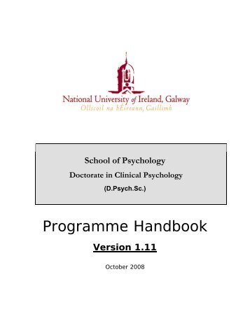 Programme Handbook - National University of Ireland, Galway