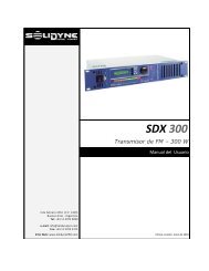 Manual Transmisor de FM SDX-300 - Solidyne